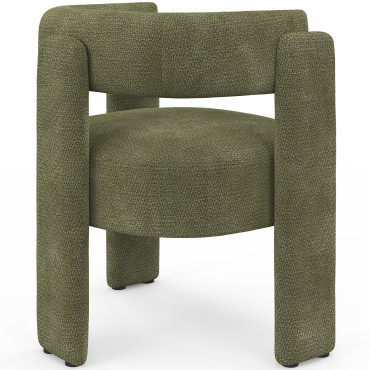 Fauteuil tripode Georges tissu chenille vert