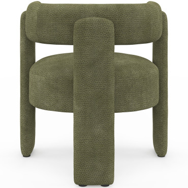 Fauteuil tripode Georges tissu chenille vert