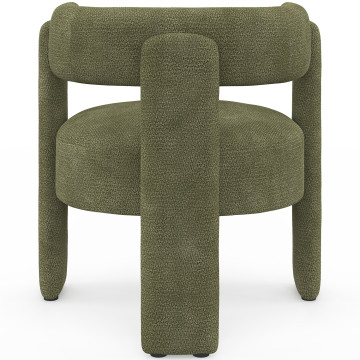 Fauteuil tripode Georges tissu chenille vert