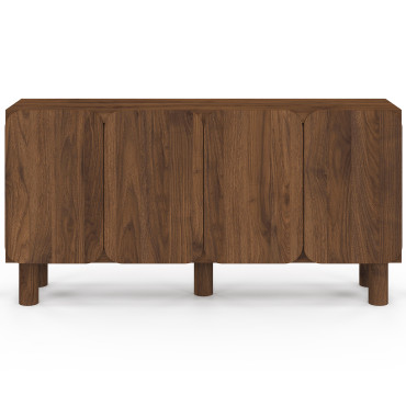 Buffet Miranda 4 portes effet noyer 160cm