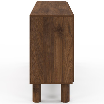 Buffet Miranda 4 portes effet noyer 160cm