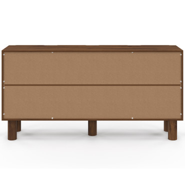 Buffet Miranda 4 portes effet noyer 160cm