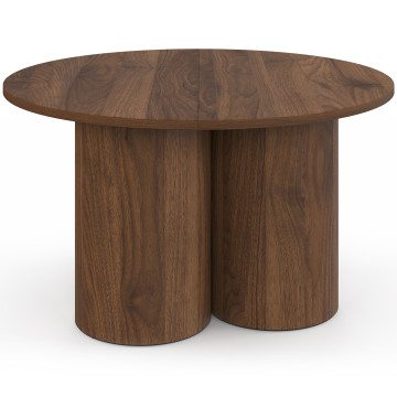 Table basse ronde Olympia effet noyer Ø70cm