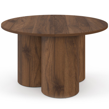 Table basse ronde Olympia effet noyer Ø70cm