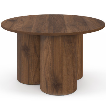Table basse ronde Olympia effet noyer Ø70cm