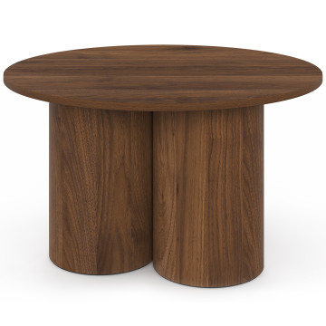 Table basse ronde Olympia effet noyer Ø70cm