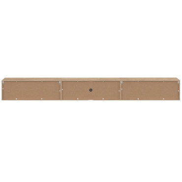 Meuble TV suspendu Michigan bois et blanc 270cm