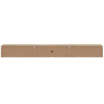 Meuble TV suspendu Michigan bois et blanc 270cm