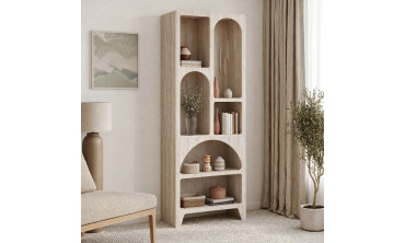 Etagère Alyana organique effet travertin 160cm