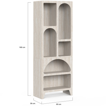 Etagère Alyana organique effet travertin 160cm