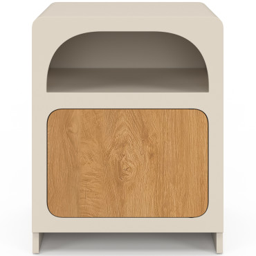 Tables de chevet Athènes 1 tiroir 1 niche - lot de 2