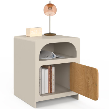 Tables de chevet Athènes 1 tiroir 1 niche - lot de 2