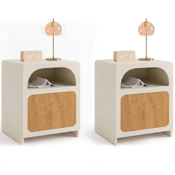Tables de chevet Athènes 1 tiroir 1 niche - lot de 2