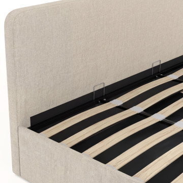 Lit coffre Louise 180x200cm tissu beige