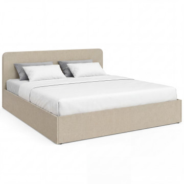 Lit coffre Louise 180x200cm tissu beige