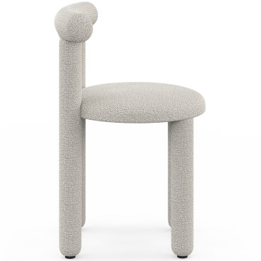 Chaises Rania tissu bouclette crème - lot de 2