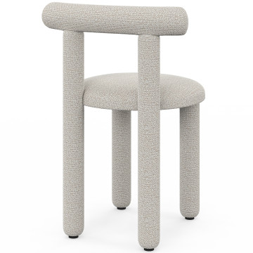 Chaises Rania tissu bouclette crème - lot de 2