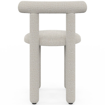 Chaises Rania tissu bouclette crème - lot de 2