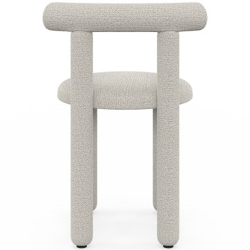 Chaises Rania tissu bouclette crème - lot de 2