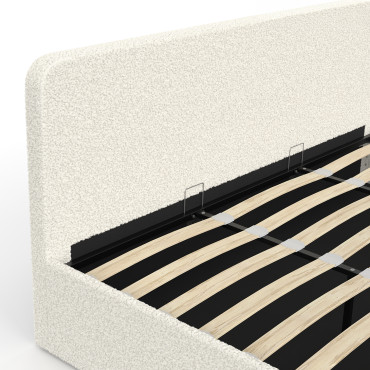 Lit coffre Louise 180x200cm tissu bouclette