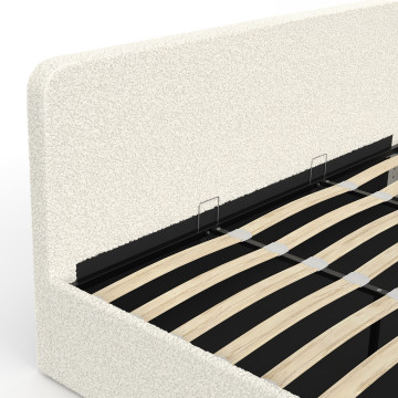 Lit coffre Louise 180x200cm tissu bouclette