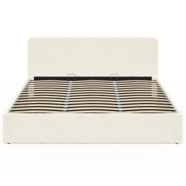 Lit coffre Louise 180x200cm tissu bouclette
