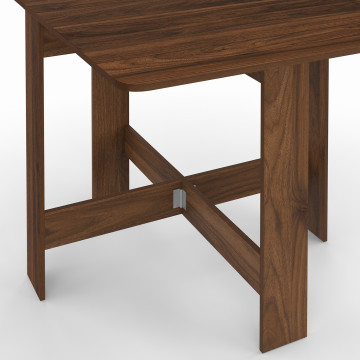 Table à manger dépliable Andy effet noyer