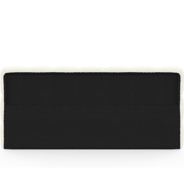 Lit coffre Bubble 180x200cm bouclette blanche