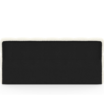 Lit coffre Bubble 180x200cm bouclette blanche