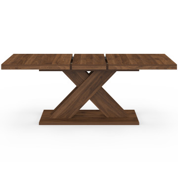 Table à manger extensible Alexia effet noyer 160-200cm