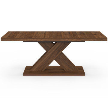 Table à manger extensible Alexia effet noyer 160-200cm