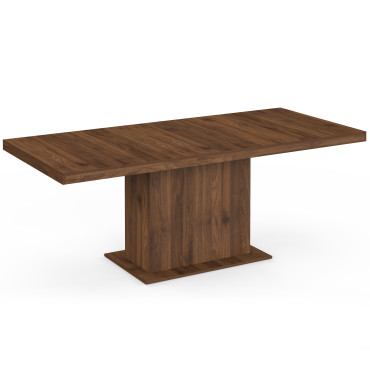 Table à manger extensible Tania effet noyer 160-200cm