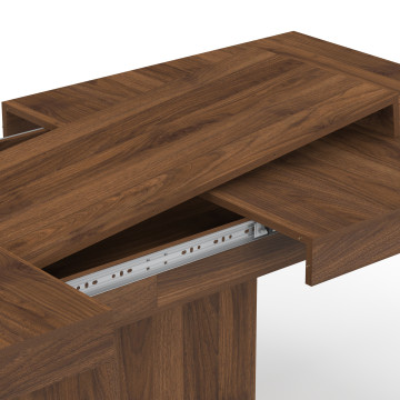 Table à manger extensible Tania effet noyer 160-200cm