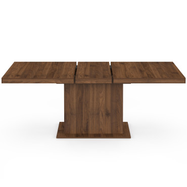 Table à manger extensible Tania effet noyer 160-200cm