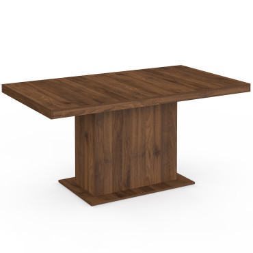 Table à manger extensible Tania effet noyer 160-200cm