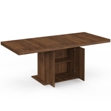 Table à manger extensible Tania effet noyer 160-200cm