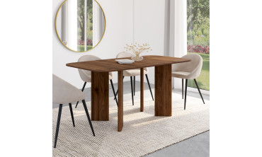 Table à manger extensible Cassia 160-200cm effet noyer