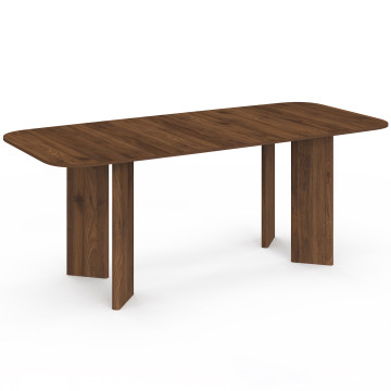 Table à manger extensible Cassia 160-200cm effet noyer