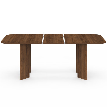 Table à manger extensible Cassia 160-200cm effet noyer