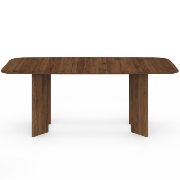 Table à manger extensible Cassia 160-200cm effet noyer