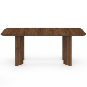 Table à manger extensible Cassia 160-200cm effet noyer