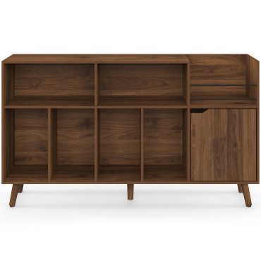 Meuble vinyles Sanza effet noyer 130cm