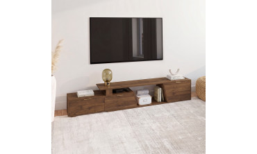 Meuble TV extensible Livona effet noyer 180-270cm