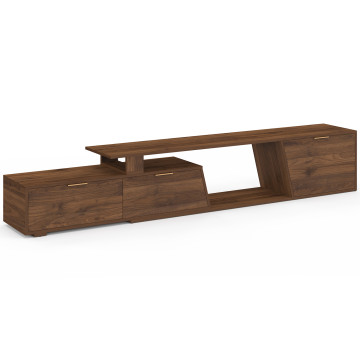 Meuble TV extensible Livona effet noyer 180-270cm