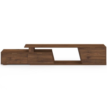 Meuble TV extensible Livona effet noyer 180-270cm