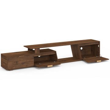 Meuble TV extensible Livona effet noyer 180-270cm