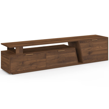 Meuble TV extensible Livona effet noyer 180-270cm