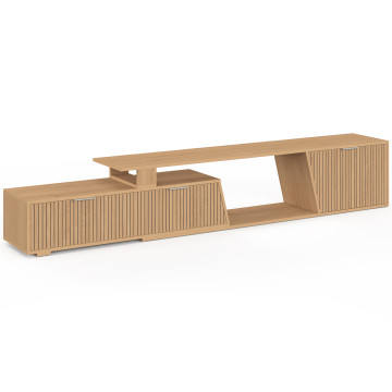 Meuble TV extensible Livona effet lattes 180-270cm