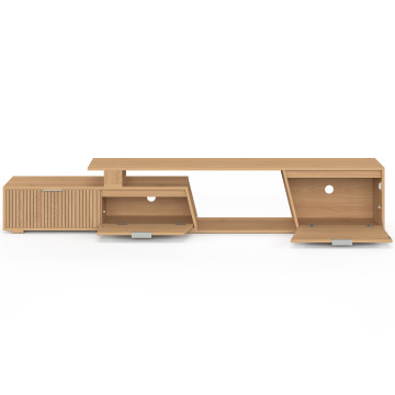 Meuble TV extensible Livona effet lattes 180-270cm