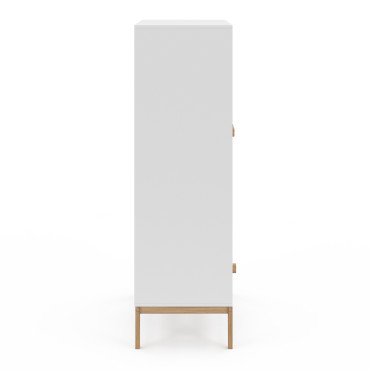 Armoire pour enfant Bella 2 portes effet hêtre et blanc